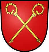 Most recent flag or coat of arms of Kornelimünster Imperial Abbey