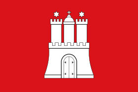 Most recent flag or coat of arms of imperial city of hamburg 
