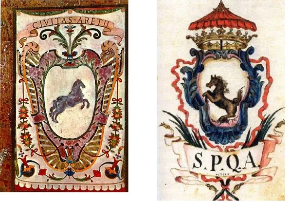Most recent flag or coat of arms of Signoria of Arezzo