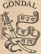 Most recent flag or coat of arms of Gondal State (Princely State)