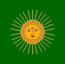 Most recent flag or coat of arms of Bhaisaunda State