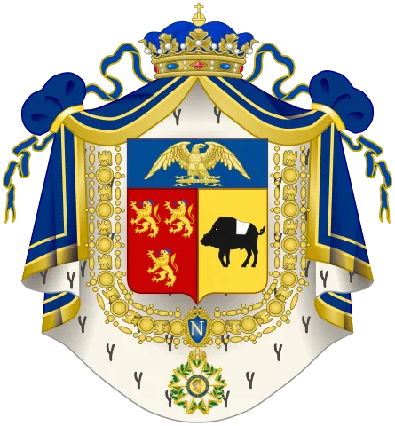 Most recent flag or coat of arms of Principality of Benevento (French Client)