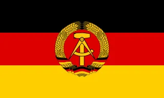 Most recent flag or coat of arms of Democratic Republic of Germany