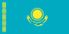 Most recent flag or coat of arms of kazakhstan